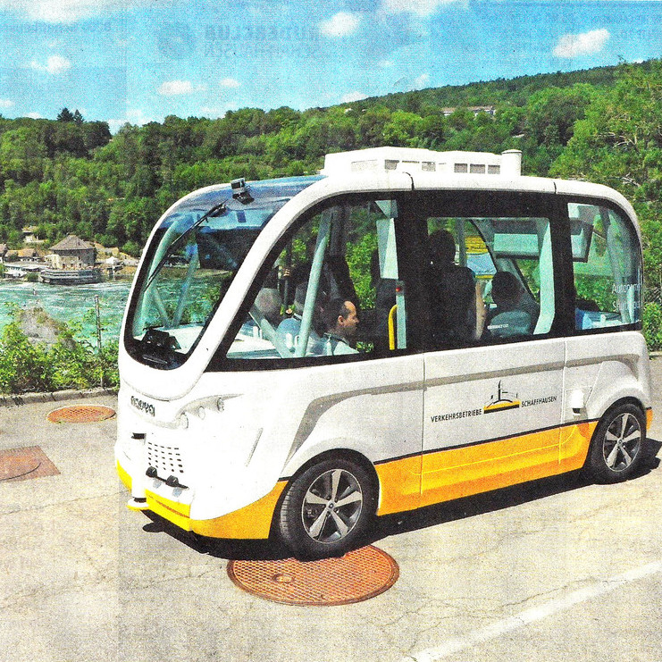 Autonomer Bus am Rheinfall