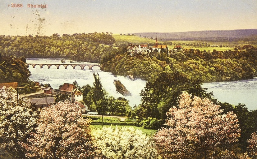 Rheinfall, 1910, Postkarte, Fotograf unbekannt