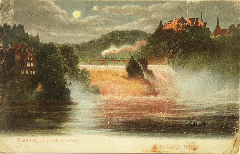 Rheinfall, 1900, Postkarte, Fotograf unbekannt