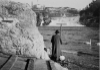 Rheinfall, 1952, Projektierter Höherstau durch das KW Rheinau beim Rheinfall, Foto: Wiederkehr, Neuhausen am Rheinfall